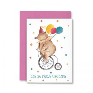 Karta z kopertą Happy Birthday 01, A6
